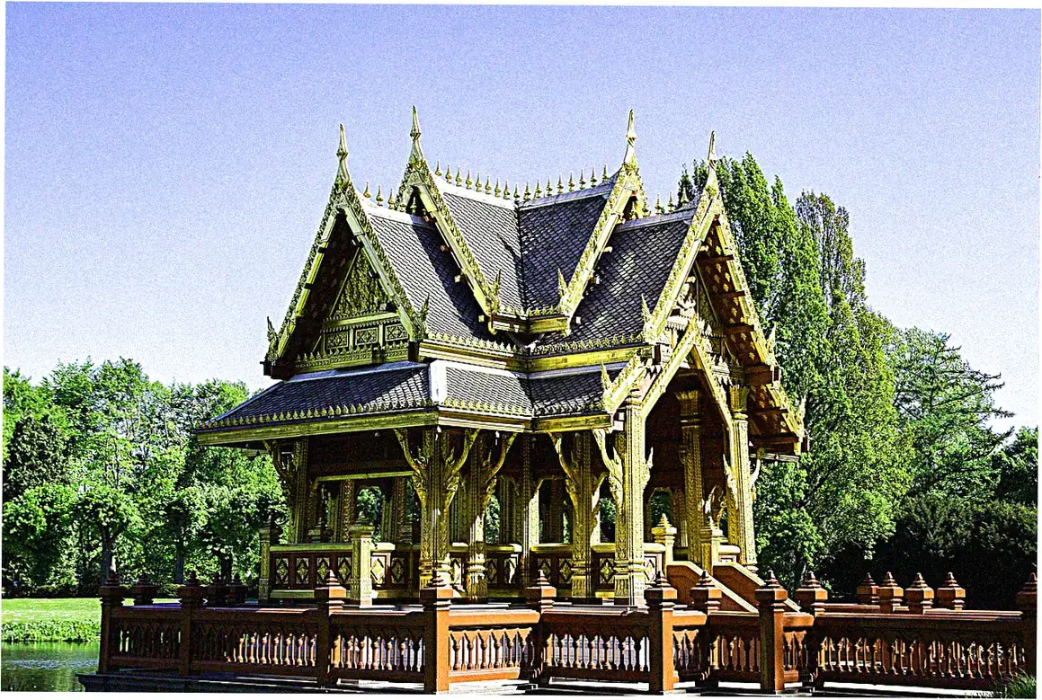 Five-Dragon Pavilions architectural design details